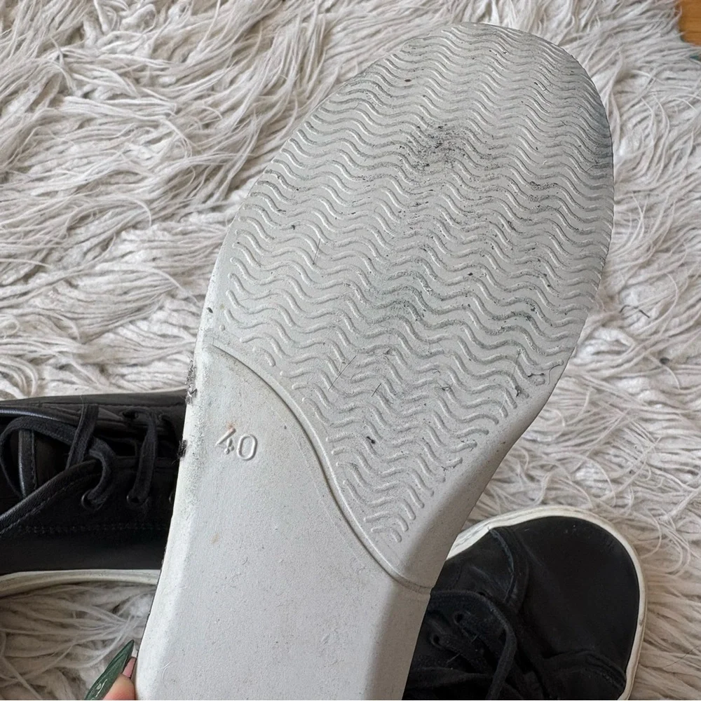 Common Projects Women’s Original Achilles Black Leather Low-Top Sneakers Size 40